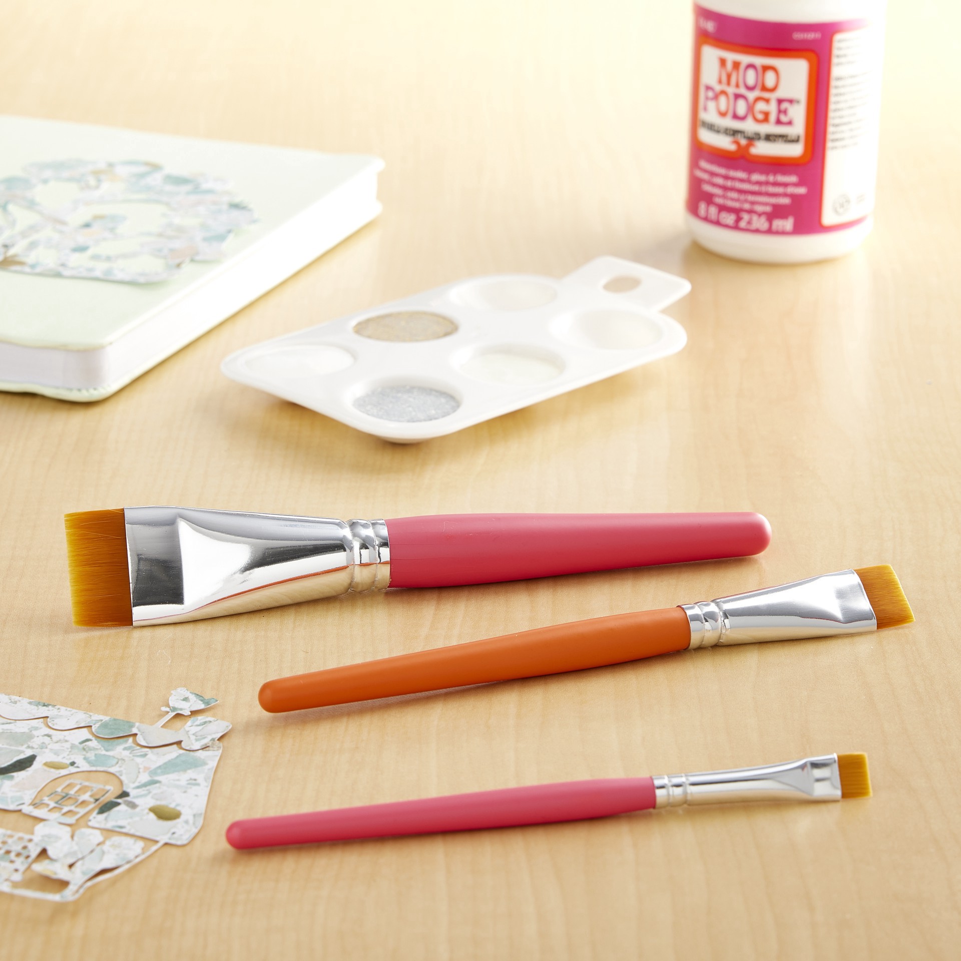 slide 4 of 4, Mod Podge Decoupage Brush Set, includes 3 ct