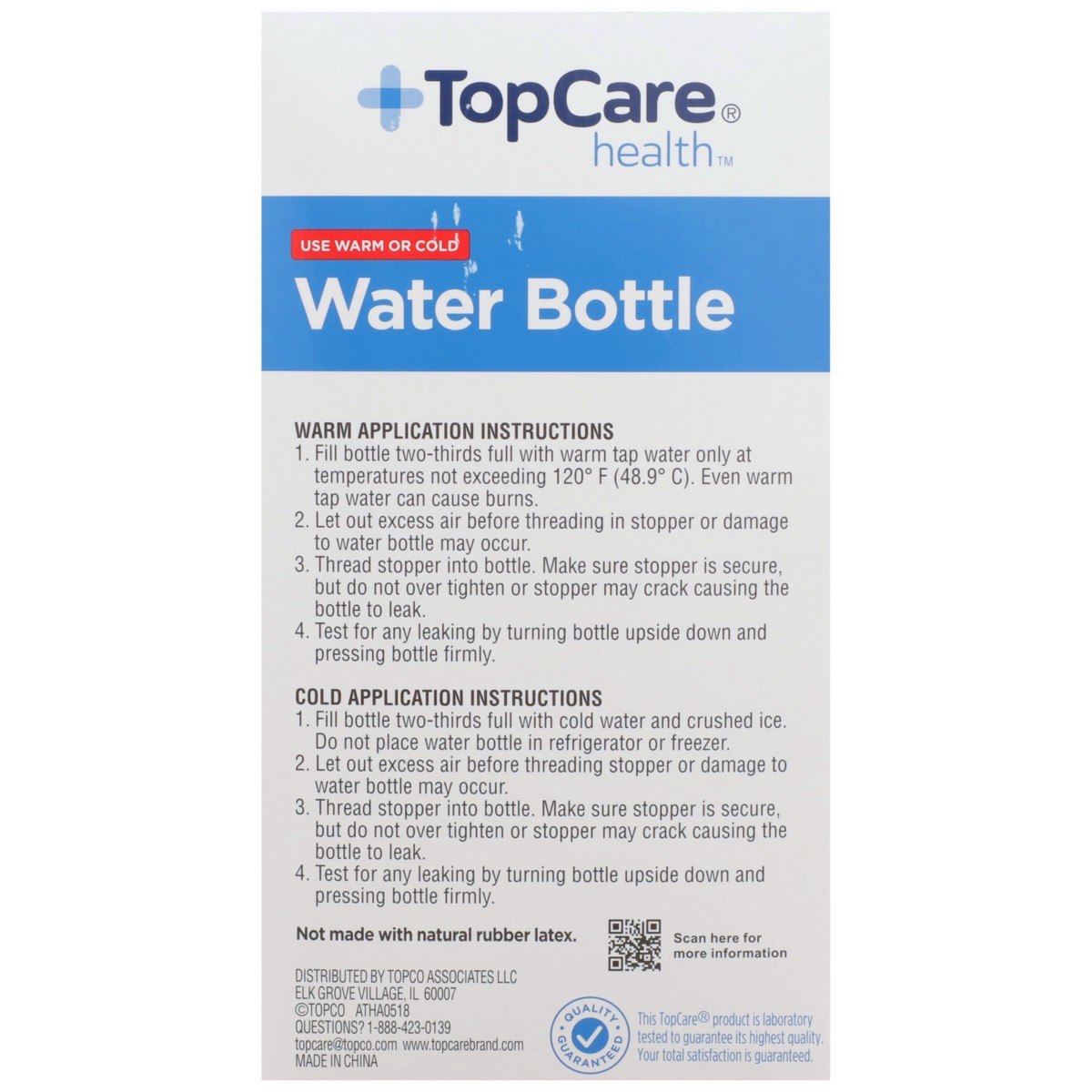 slide 4 of 11, TopCare Water Bottle - Each, 1 ct