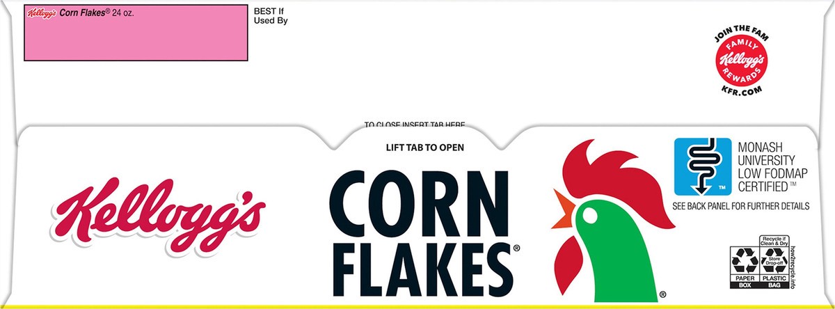 slide 7 of 13, Corn Flakes Kellogg's Corn Flakes Breakfast Cereal Original, Kids Cereal, 24 oz, 24 oz