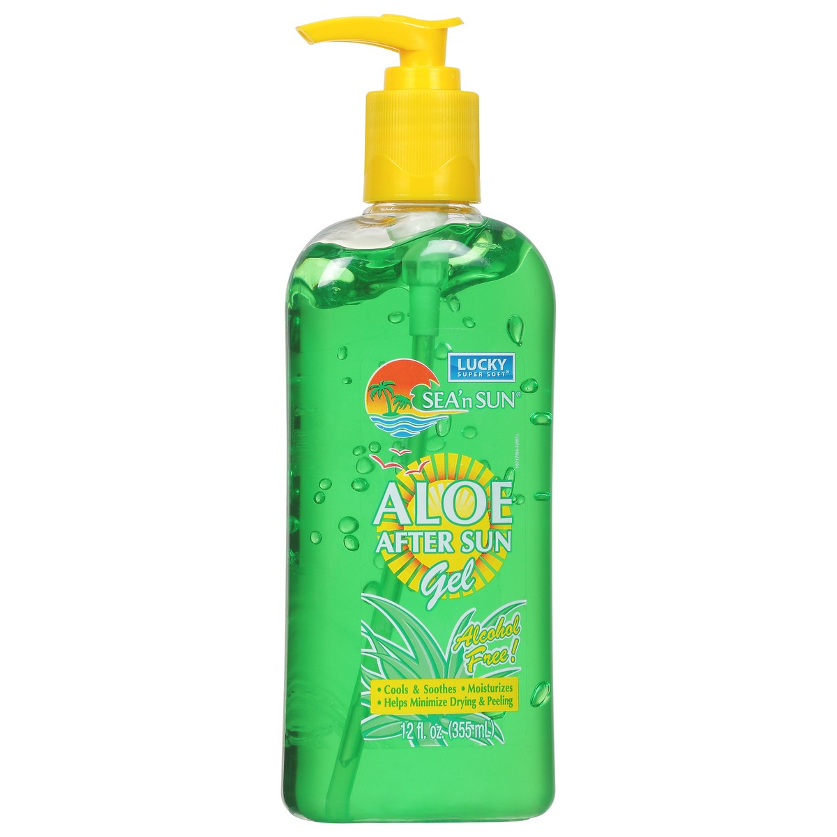 slide 6 of 13, Lucky Super Soft Sea'n Sun After Sun Aloe Gel 12 fl oz, 12 oz