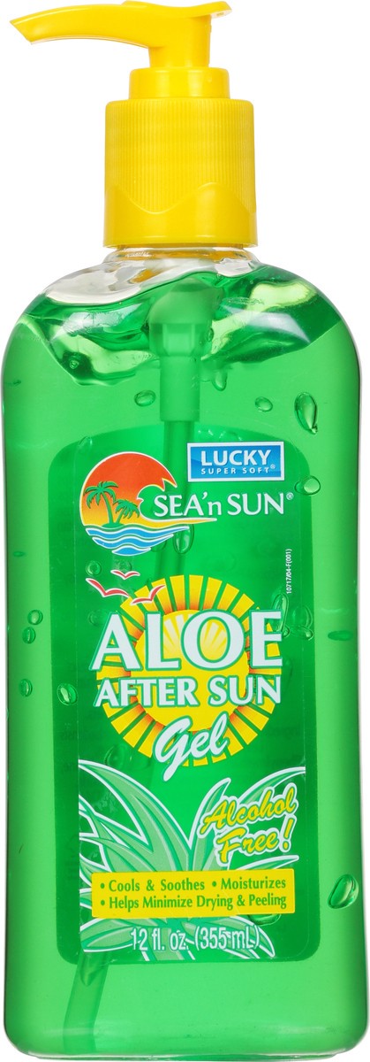slide 2 of 13, Lucky Super Soft Sea'n Sun After Sun Aloe Gel 12 fl oz, 12 oz