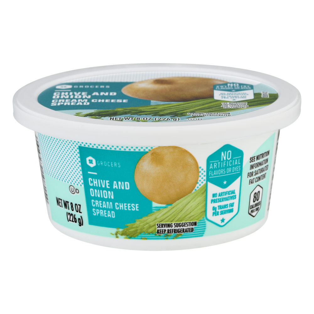 slide 1 of 1, SE Grocers Chv&Onion Crm Cheese, 8 oz