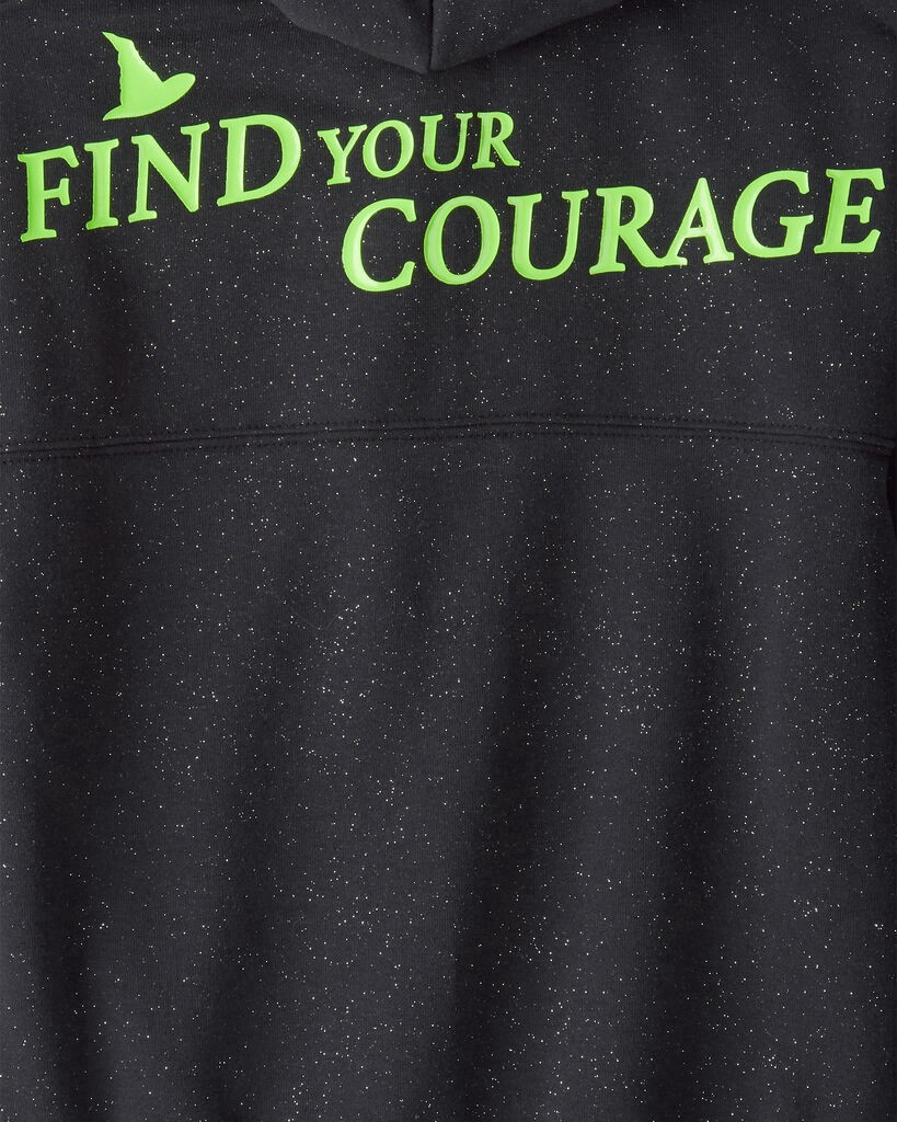 slide 2 of 5, Oshkosh Girls Wicked Elphaba Sparkle Hoodie - Black Grey 10, 1 ct