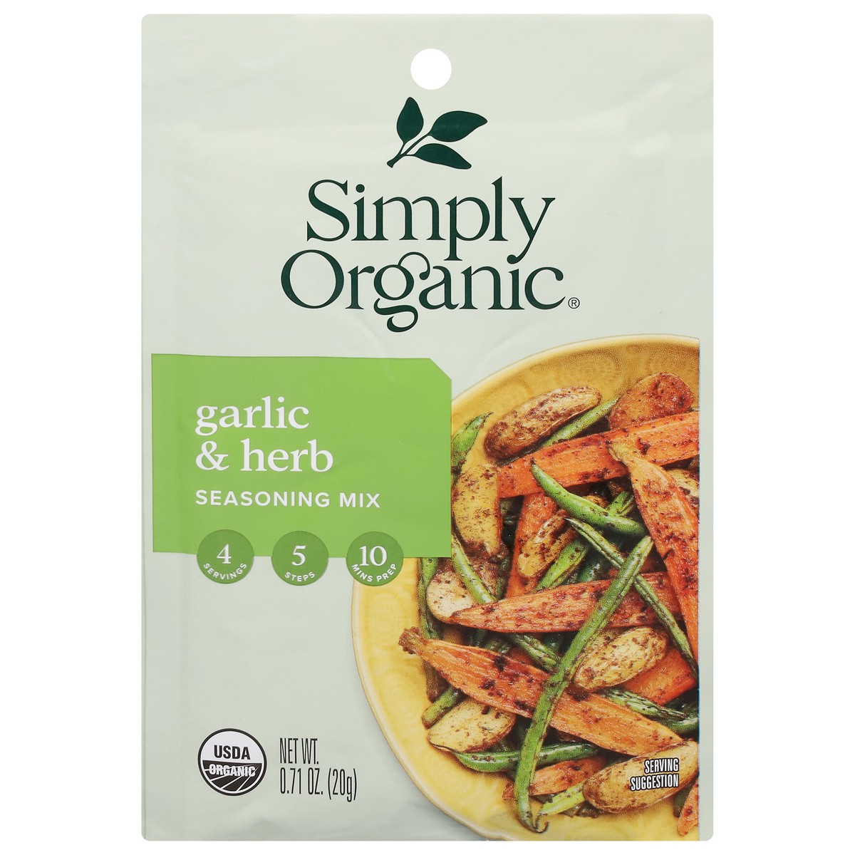 slide 1 of 9, Simply Organic Garlic/Herb Veg Season Mix Org, 0.71 oz