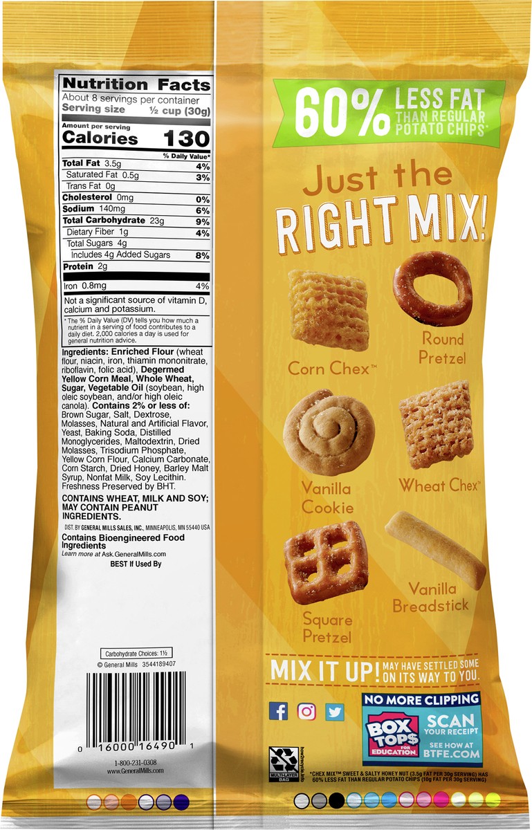 slide 3 of 13, Chex Mix Snack Party Mix, Honey Nut, Sweet Salty Pub Mix Snack Bag, 8.75 oz, 8.75 oz