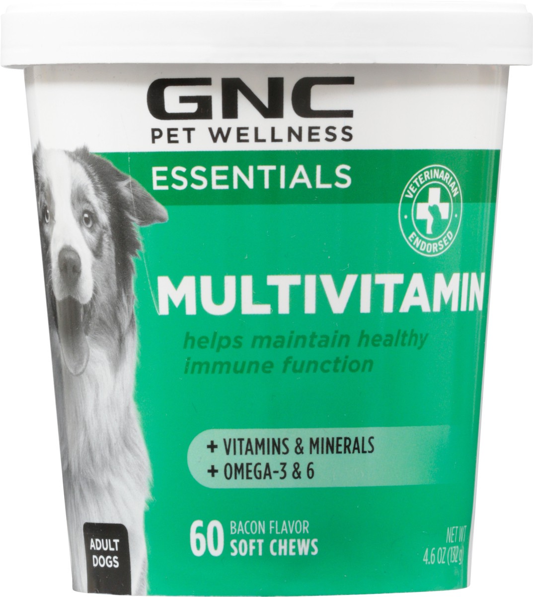 slide 7 of 10, GNC Essentials Multivitamin Adult Bacon Flavor Dog Chews 60 ea, 60 ct