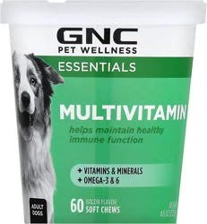 GNC Essentials Multivitamin Adult Bacon Flavor Dog Chews 60 ea