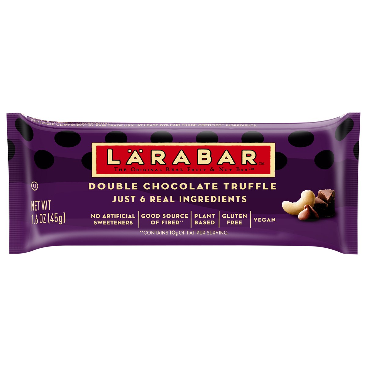slide 1 of 9, LÄRABAR Double Chocolate Truffle Fruit and Nut Bar - 1.6 oz, 1.6 oz