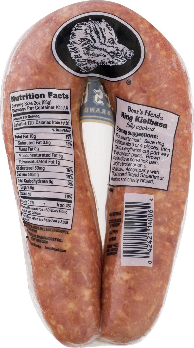 slide 7 of 9, Boar's Head Kielbasa, 16 oz