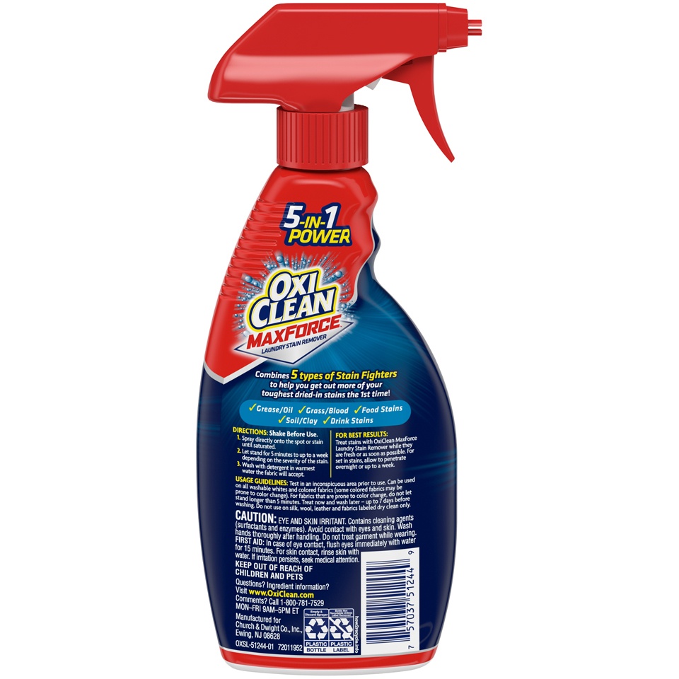 slide 4 of 4, Oxi-Clean Max Force Laundry Stain Remover Spray, 12 fl oz