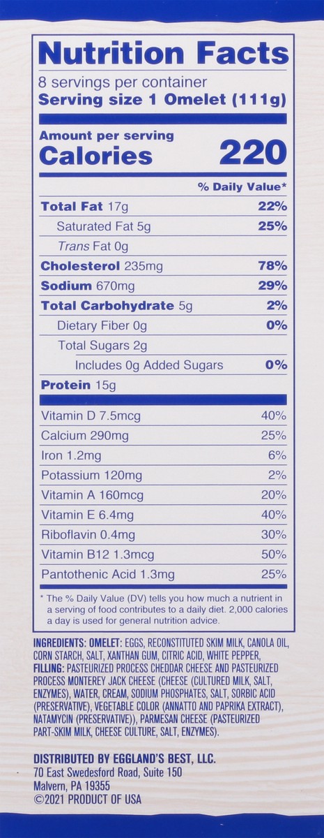 slide 8 of 9, Eggland's Best Omelets, 