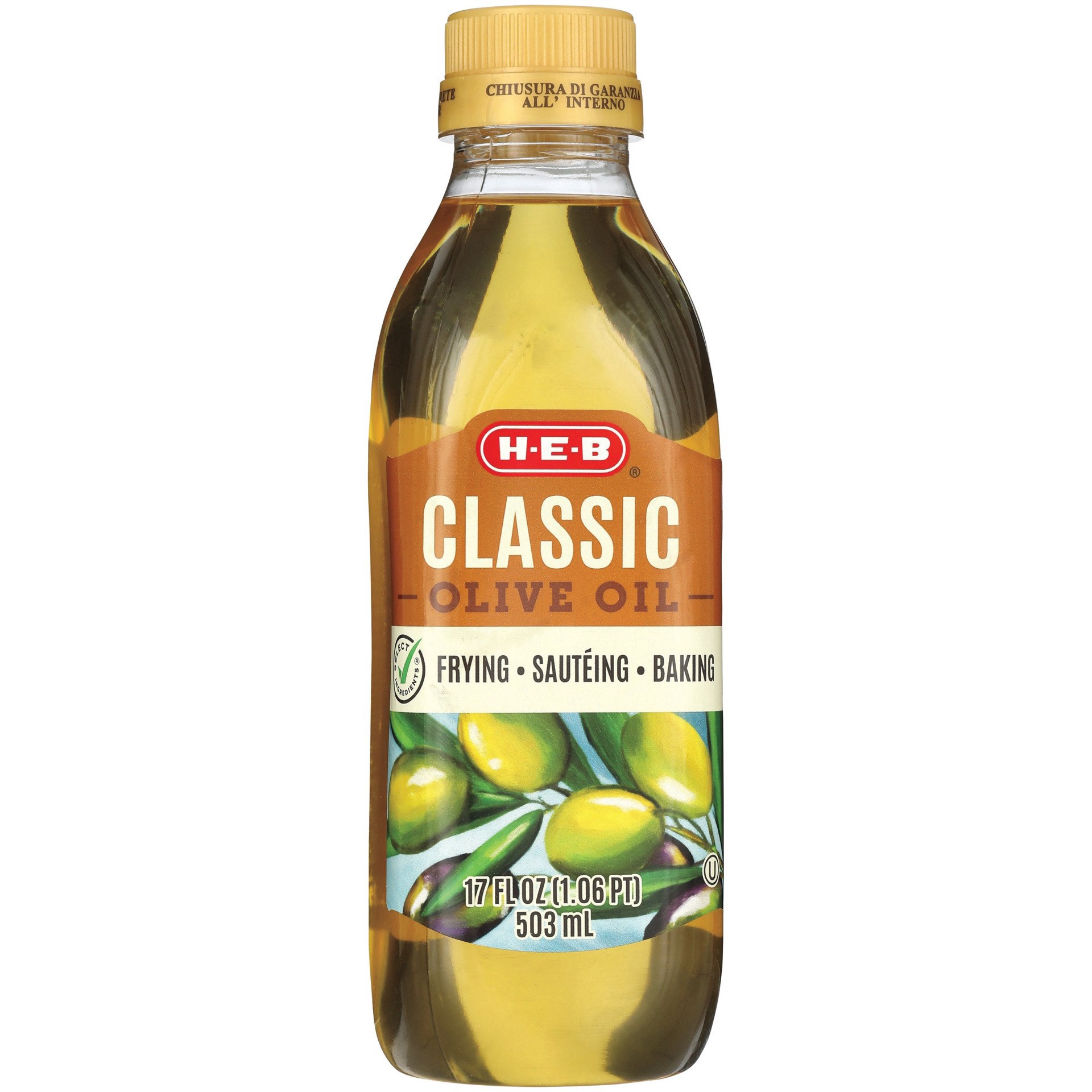 slide 1 of 1, H-E-B 100% Pure Olive Oil, 17 oz