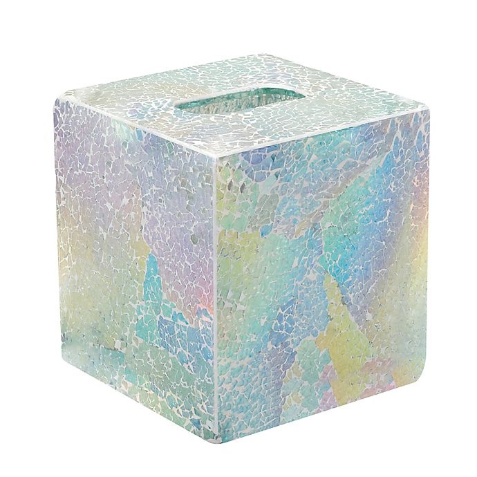 slide 1 of 2, India Ink Aurora Cracked Glass Boutique Tissue Box Cover - Pastel, 1 ct