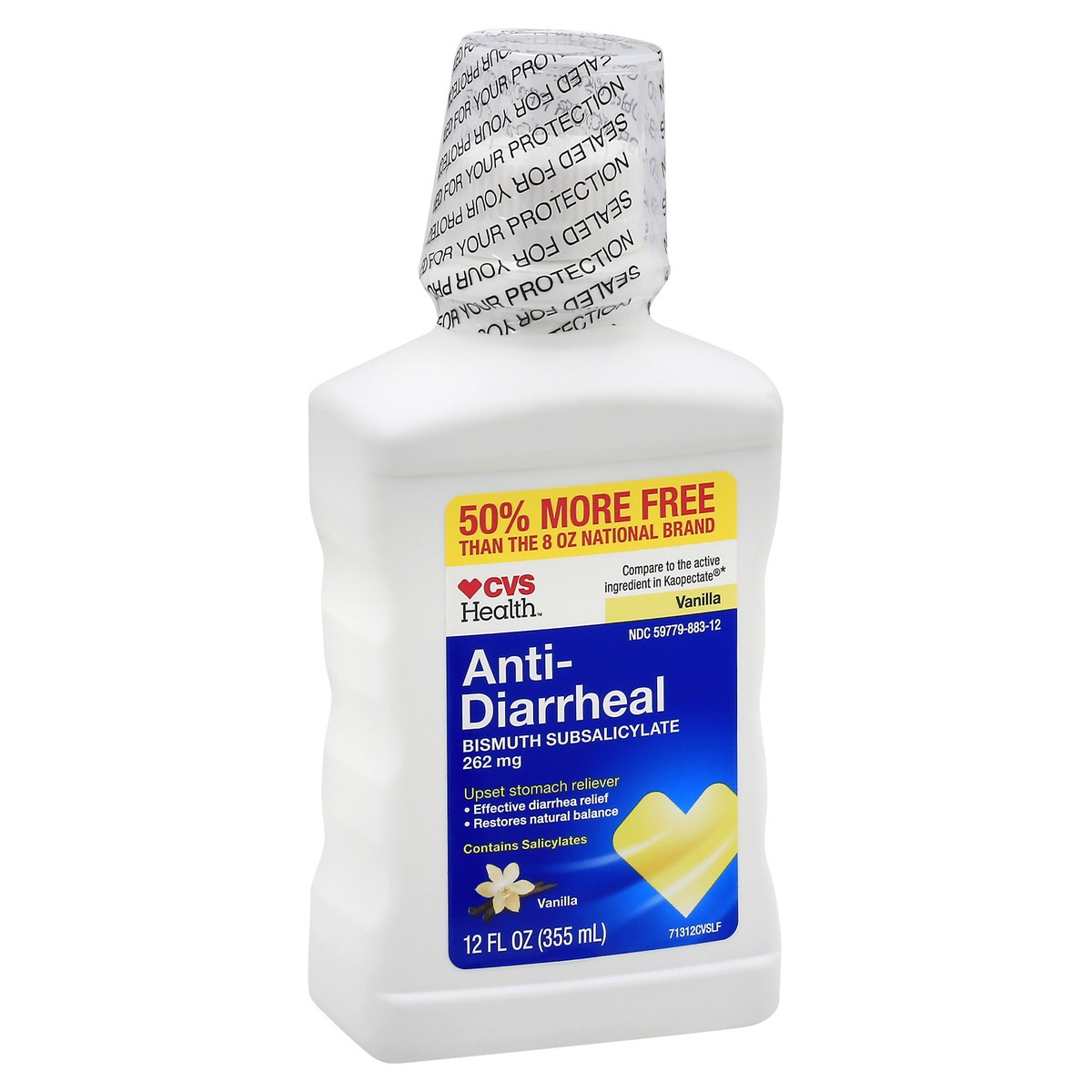 slide 3 of 10, CVS Health Anti-Diarrheal Liquid, Vanilla, 12 Fl Oz, 1 ct