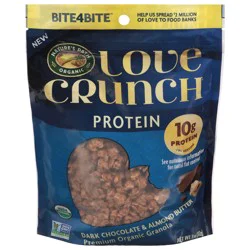 Nature's Path Organic Love Crunch Protein Organic Premium Dark Chocolate & Almond Butter Granola 11 oz