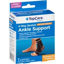 TopCare Ankle Support, 4-Way Stretch, Large/X-Large