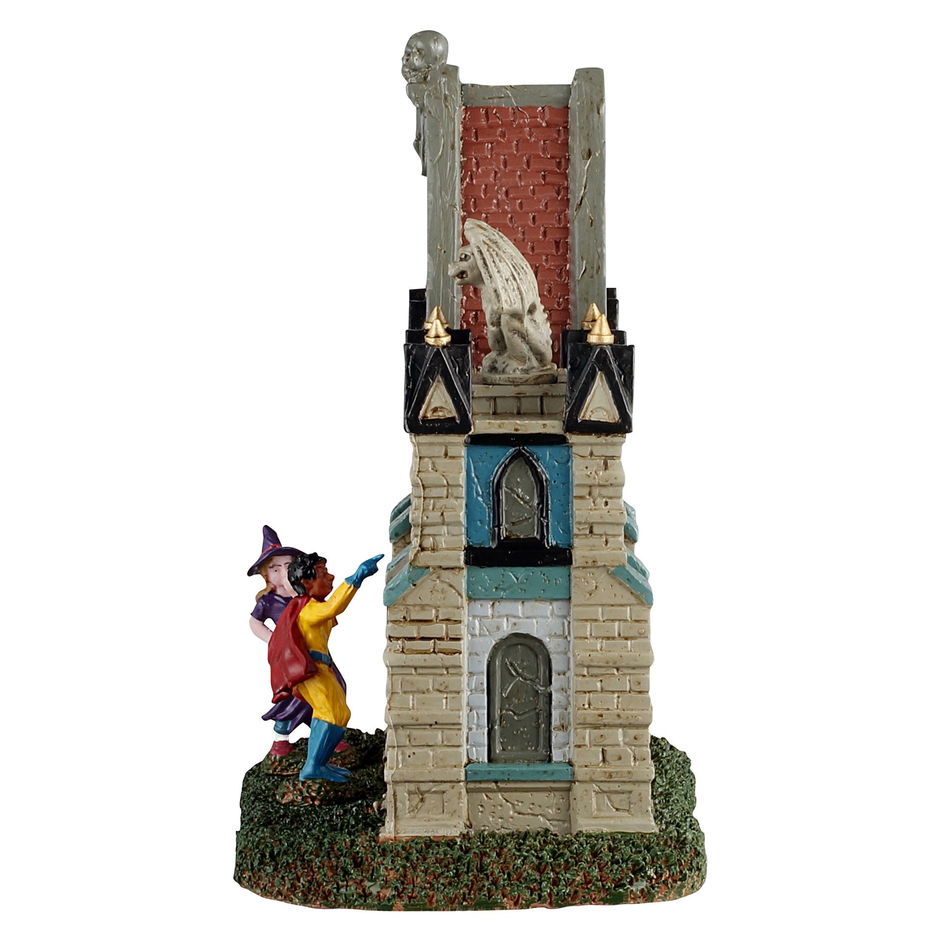 slide 2 of 4, Lemax Spooky Town Gargoyle Gate, 6 in x 6 in x 4 in