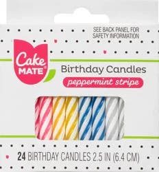 Cake Mate Pepprmnt Stripe Candle