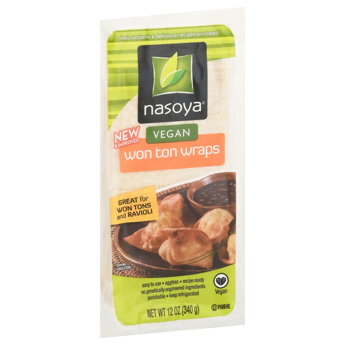 slide 5 of 9, Nasoya Vegan Won Ton Wraps 12 oz, 12 oz