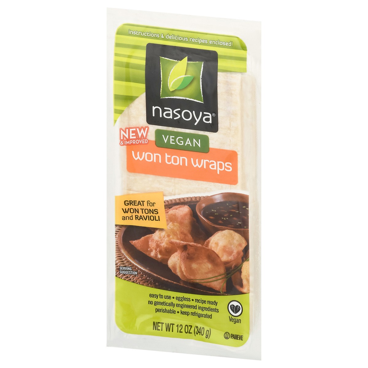 slide 9 of 9, Nasoya Vegan Won Ton Wraps 12 oz, 12 oz