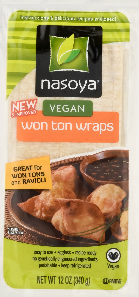 slide 2 of 9, Nasoya Vegan Won Ton Wraps 12 oz, 12 oz