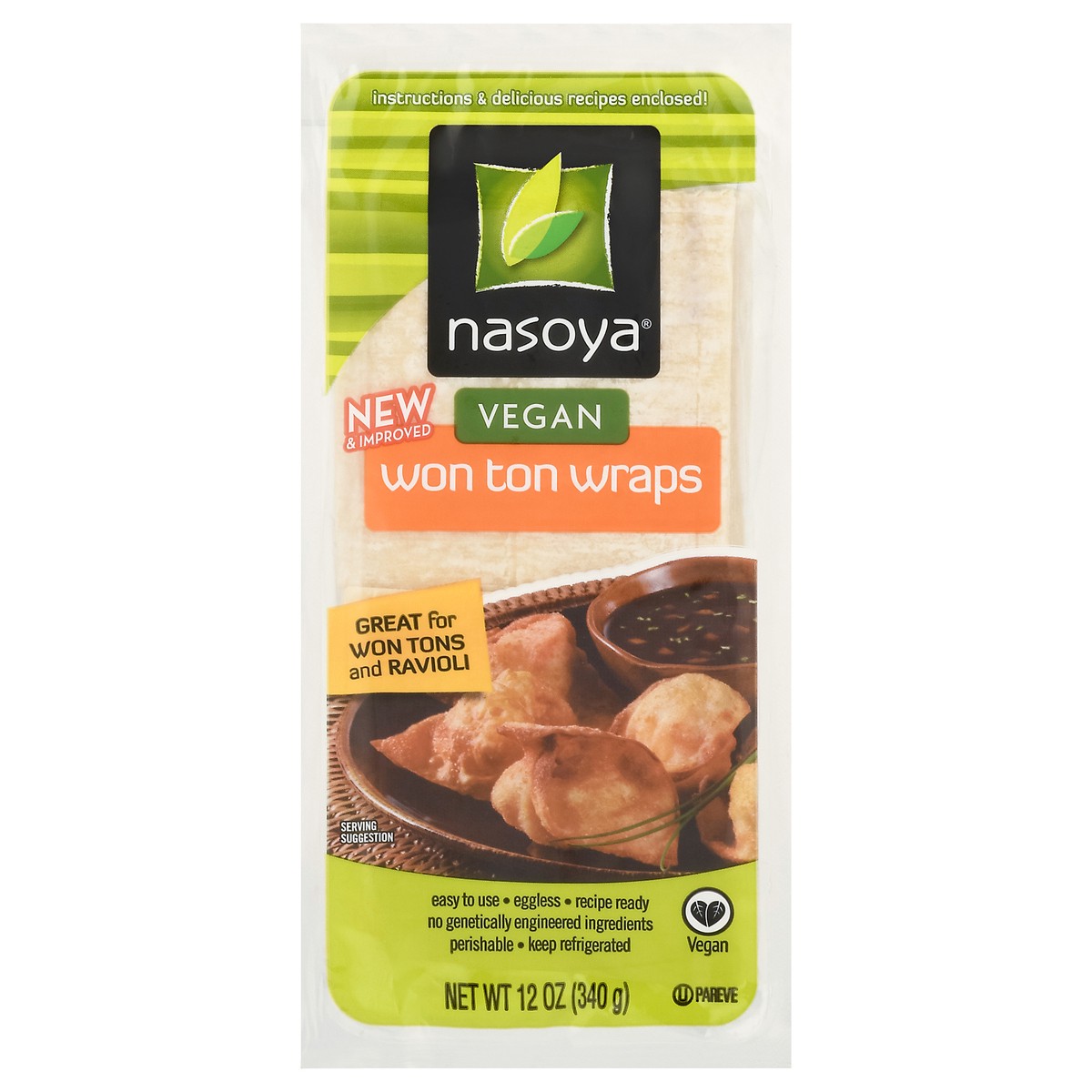 slide 1 of 9, Nasoya Vegan Won Ton Wraps 12 oz, 12 oz