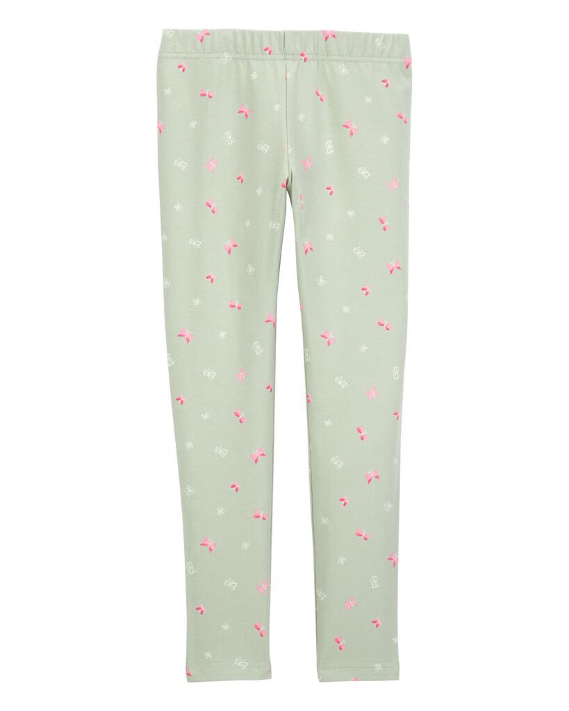 slide 2 of 3, Carter's Kid Floral Stretch Leggings - Green Green 5, 1 ct