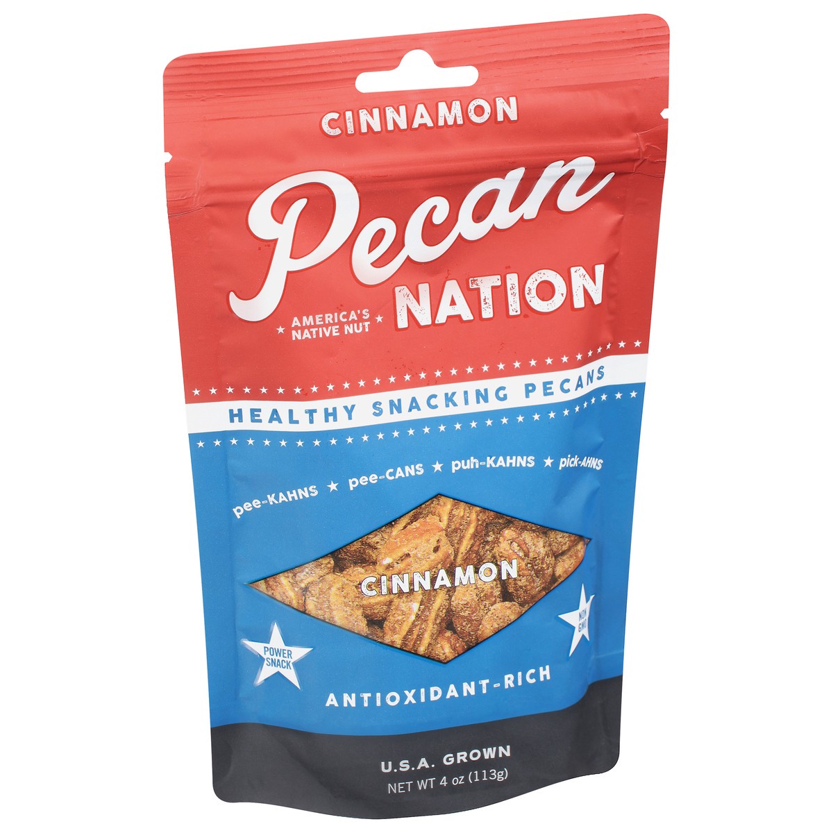 slide 2 of 13, Pecan Nation Cinnamon Snacking Pecans, 4 oz