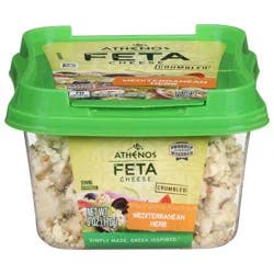 Athenos Mediterranean Herb Crumbled Traditional Feta Cheese 6 oz