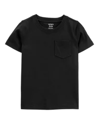Carter's Toddler Solid Cotton Blend Short-Sleeve Tee - Black - 5T