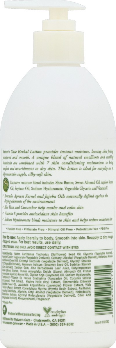 slide 3 of 3, Nature's Gate Natures Gate Moisturizing Herbal Lotion, 18 fl oz