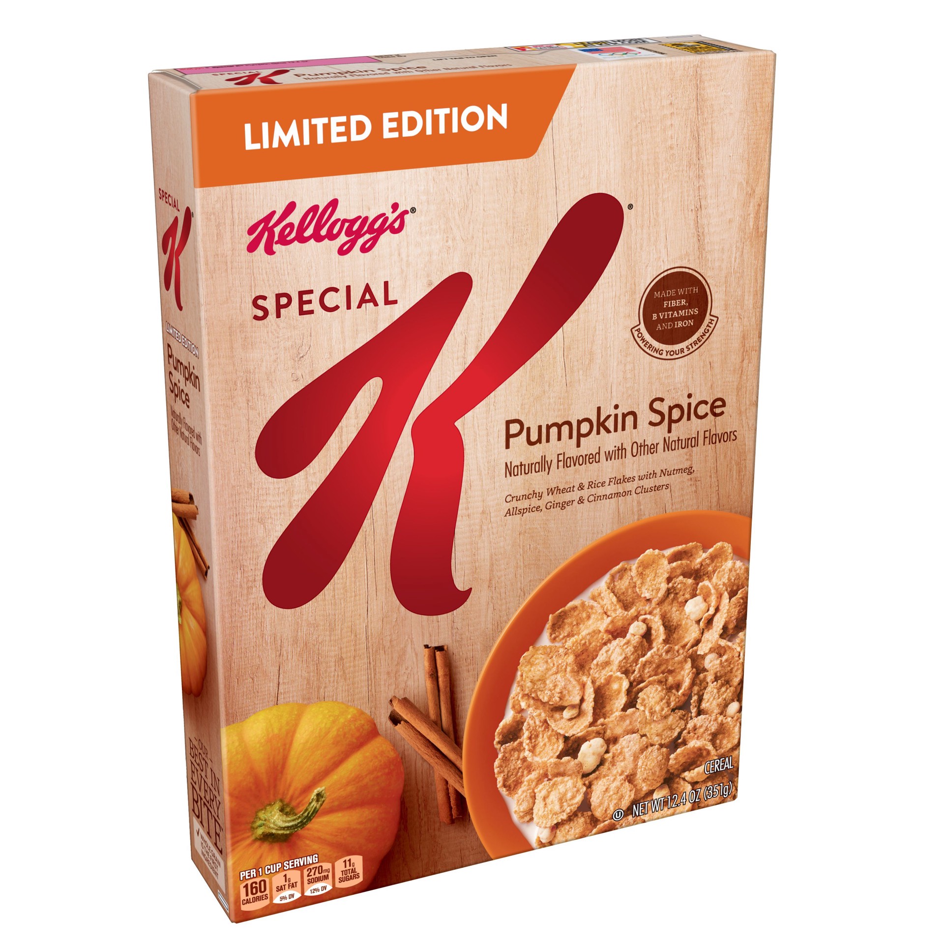 slide 1 of 7, Special K Pumpkin Spice Crunch Cereal, 12.4 oz