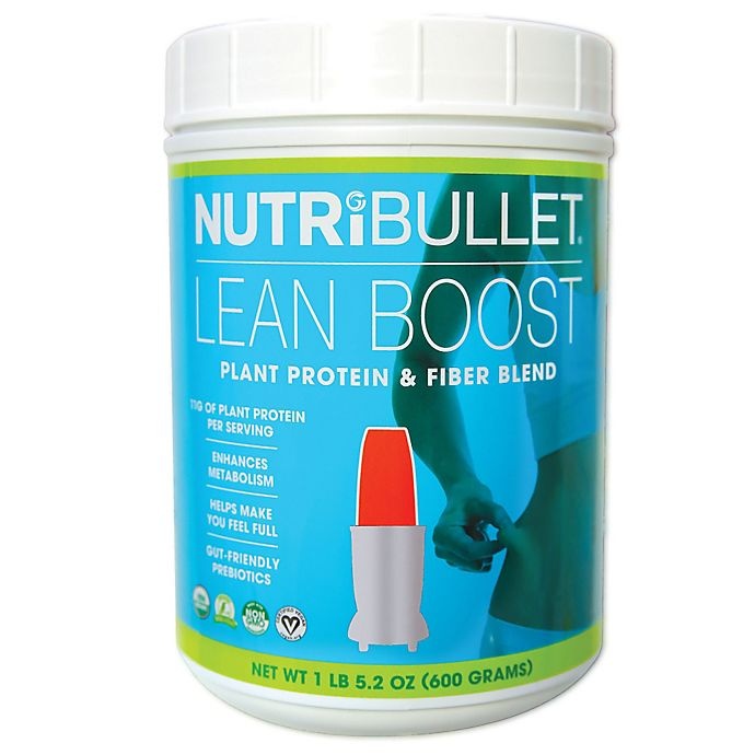 slide 1 of 2, NutriBullet Lean Boost Plant Protein and Fiber Blend, 1 ct