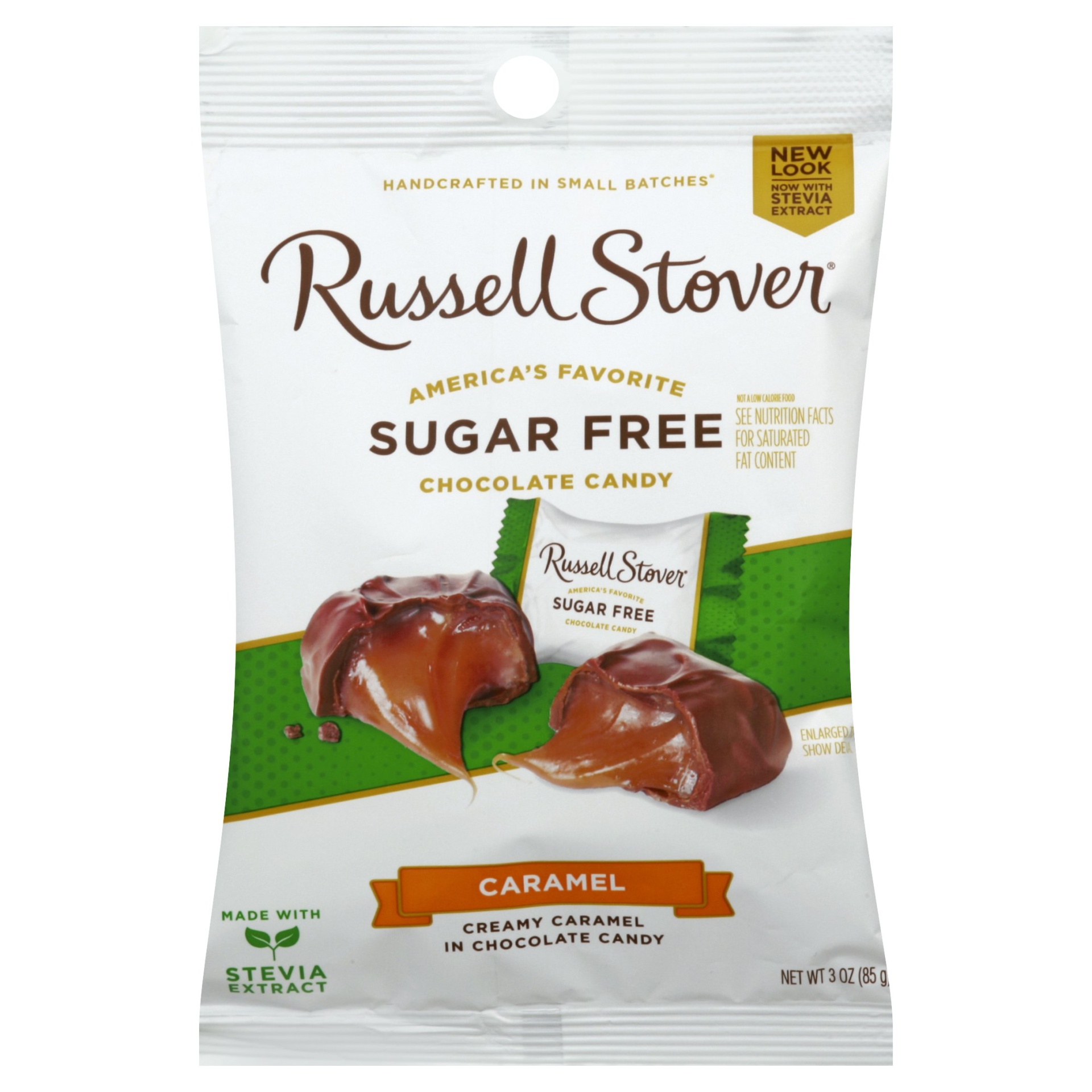 slide 1 of 1, Russell Stover Chocolate Candy Sugar Free Caramel, 3 oz
