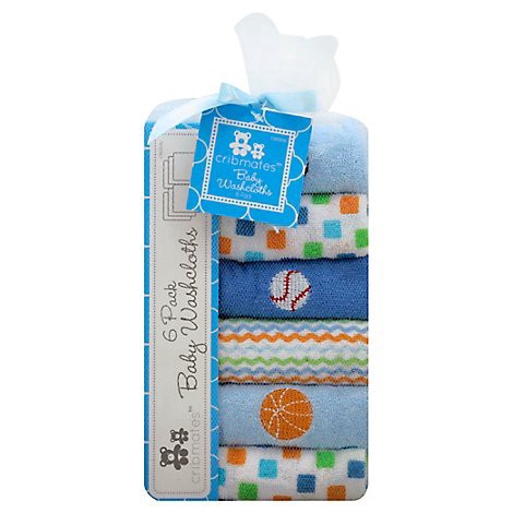 slide 1 of 1, Baby Wash Cloths 6pk - EA, 1 ct