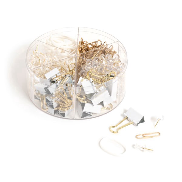 slide 3 of 4, U Brands® Office Accessory Kit, White/Gold, Kit Of 470 Pieces, 1 ct