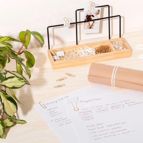 slide 2 of 4, U Brands® Office Accessory Kit, White/Gold, Kit Of 470 Pieces, 1 ct