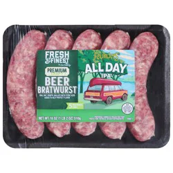 Fresh & Finest by Our Family Premium Craft Beer Bratwurst 5 ea