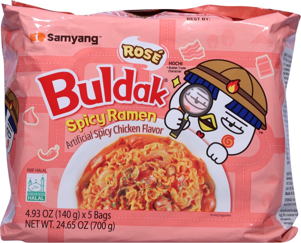 slide 11 of 14, Samyang Buldak Spicy Rose Ramen 5 - 4.93 oz Bags, 5 ct