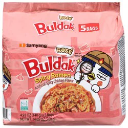 Samyang Buldak Spicy Rose Ramen 5 - 4.93 oz Bags