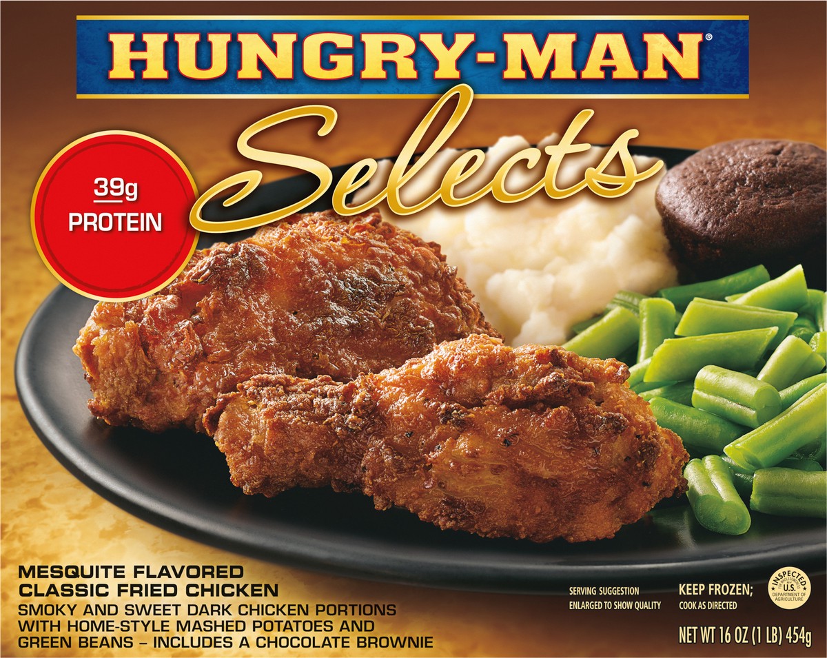 slide 8 of 9, Hungry-Man Selects Mesquite Flavored Classic Fried Chicken 16 oz, 16 oz