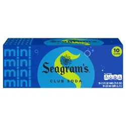 Seagram's Seagrams Club Soda Fridge Pack Cans, 7.5 fl oz, 10 Pack