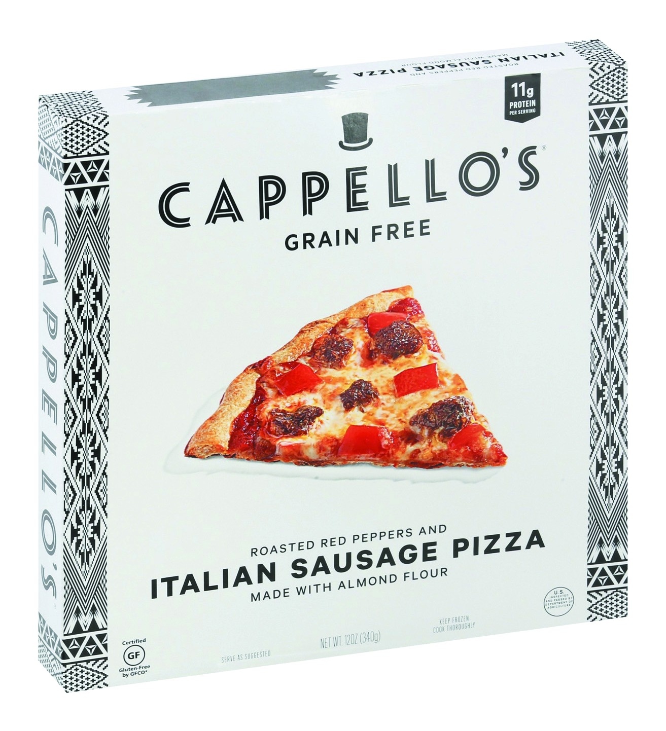 slide 1 of 1, Cappello's Gluten Free Italian Sausage Pizza, 12 oz