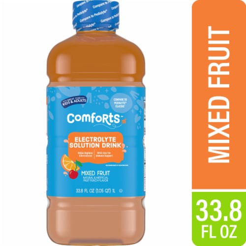 slide 1 of 2, Comforts™ Mixed Fruit Flavored Electrolyte Solution Drink, 33.8 fl oz