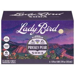 Lady Bird Cactus Pear Soda 12 fl oz Cans