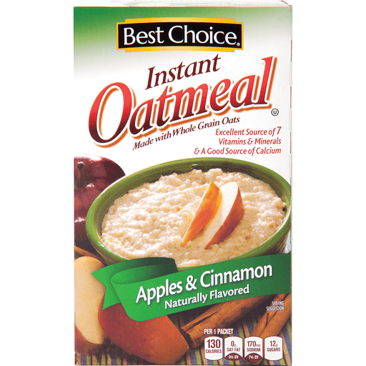 slide 1 of 1, Best Choice Oatmeal Apple Cinnamon, 10 ct