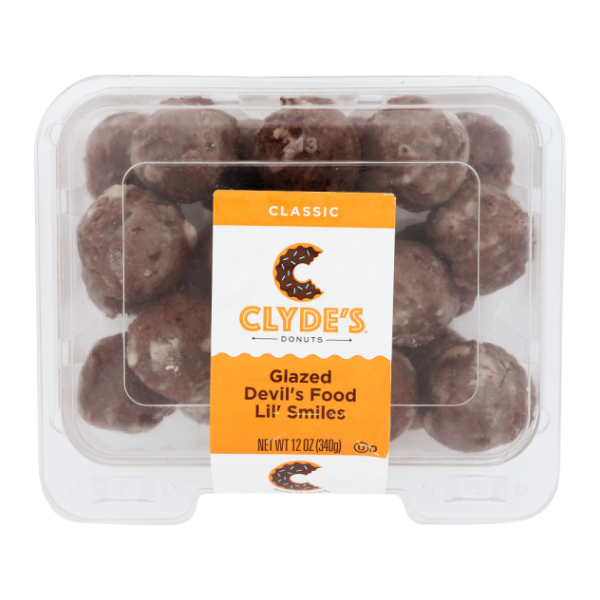 slide 1 of 1, Clyde's Devils Food Donut Holes, 12.01 oz