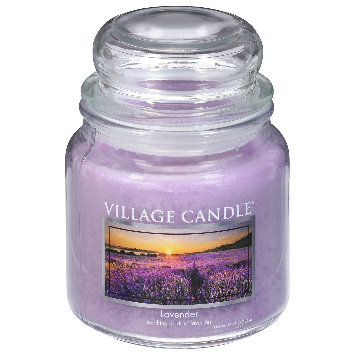 slide 1 of 9, Village Candle Lavender Medium Glass Dome - 2.05 LB, 2.05 lb