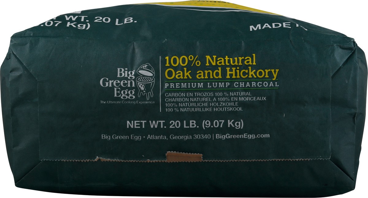 slide 4 of 10, Big Green Egg Premium 100% Natural Oak and Hickory Lump Charcoal 20 lb, 20 lb
