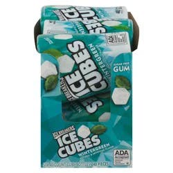 ICE BREAKERS Ice Cubes Wintergreen Sugar Free Chewing Gum Bottle, 3.24 oz (40 Pieces)